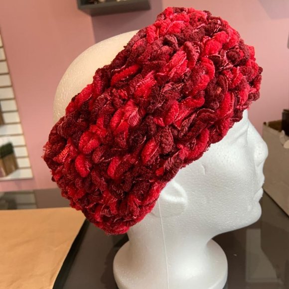 Hand Crafted Accessories - Red Velvety Ear warmer/Headband